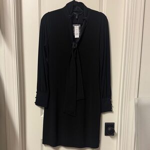 White House Black Market Black Long Sleeve Dress